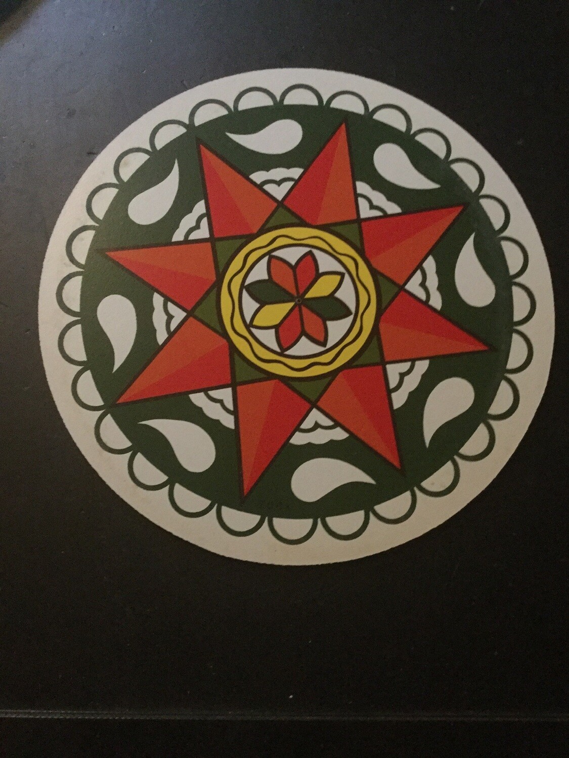 Painted Wood Trivet, place near while working with tarot cards, scrying crystals, pendulum, divination, etc.