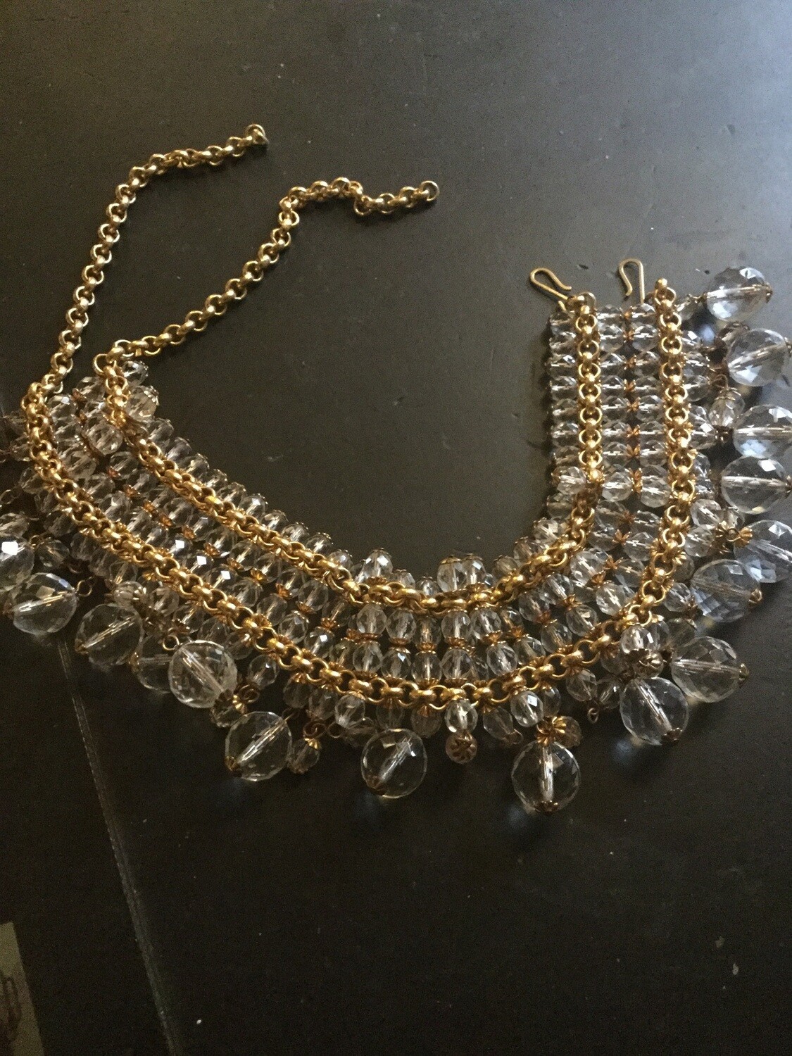 Heavy thick beaded necklace, Queen Cleopatra enchantment of spiritual empowerment