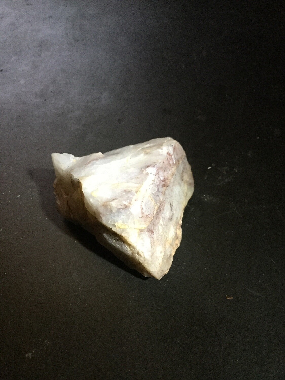 Translucent opaque crystal stone, emits powerful energy when light is shined into