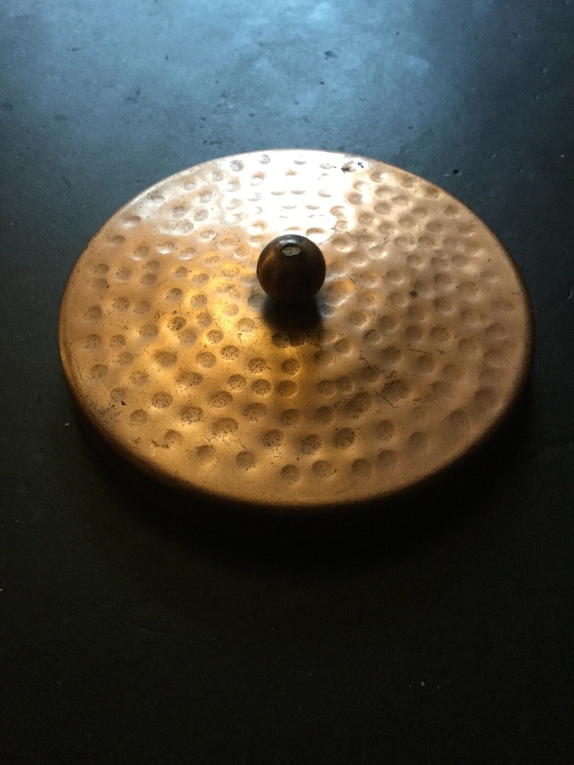 Enchanted by Djinn, Metal Lid Used as small cymbal resonates enchanted anointed sacred tonal energy