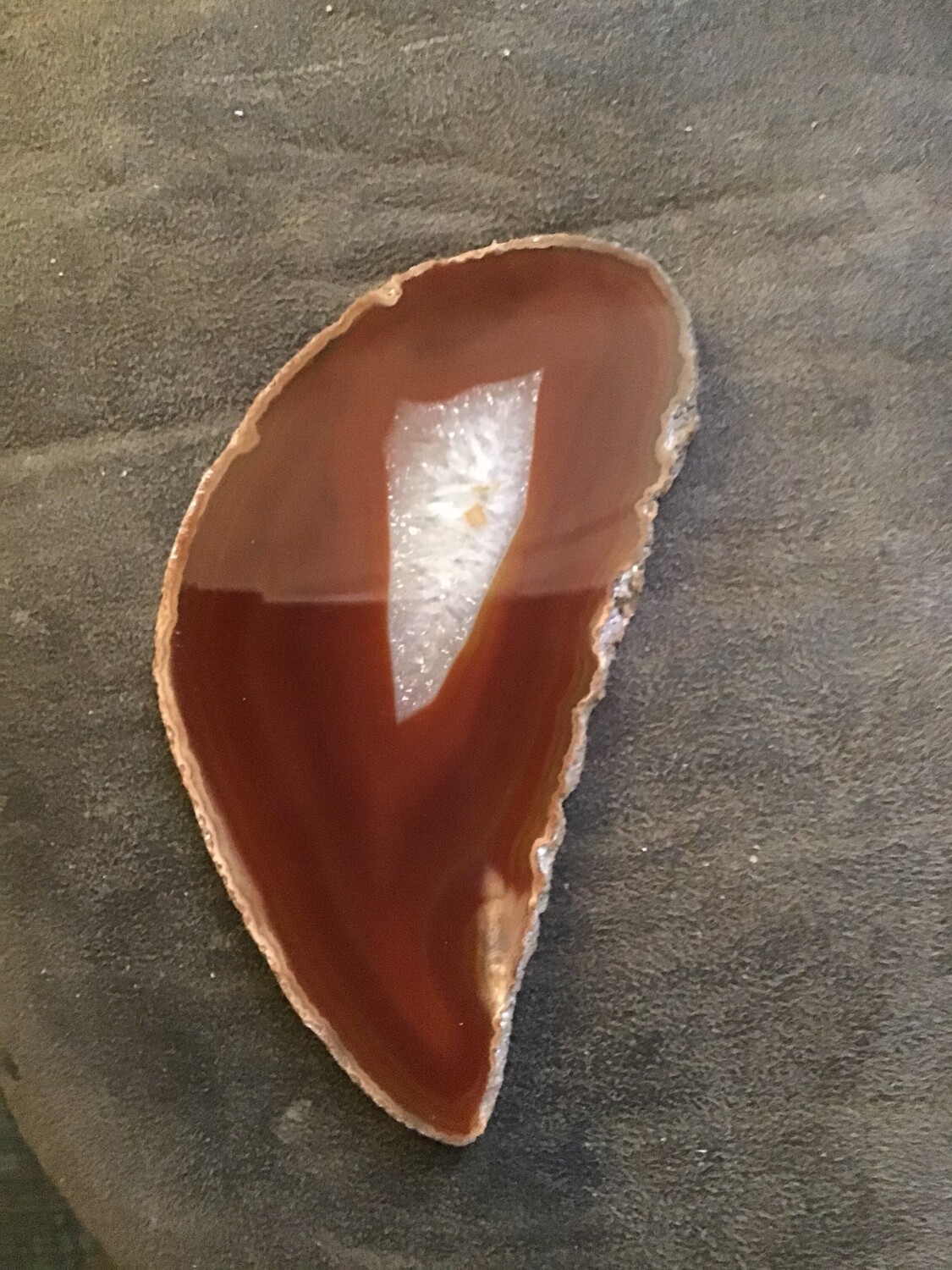 Cut &amp; Polished geode crystal slice, emits elemental essence, energy and empowerment of Earth