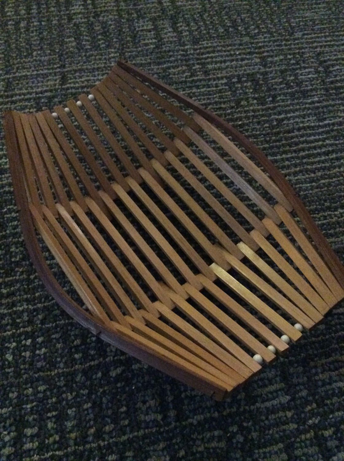 Wooden dish Orgone emitter for piece of fruit vegetable, strong life force, vitality, longevity. 