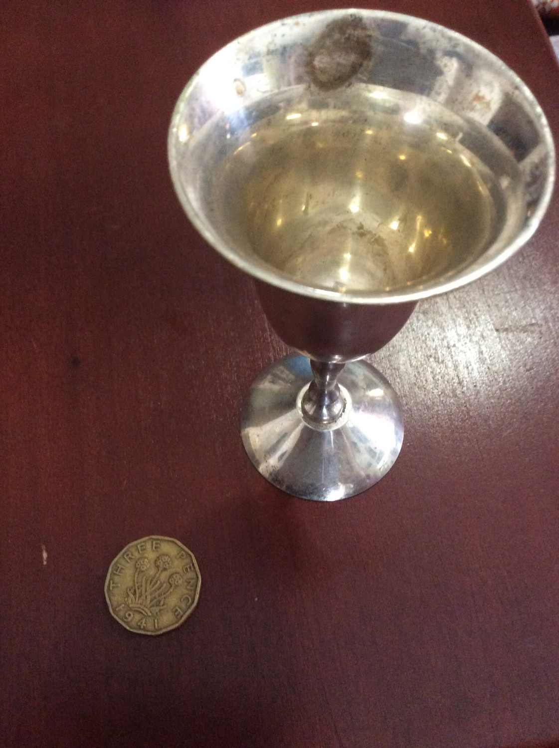 Enchanted coin with small chalice release and remove any blockages of financial blessings 