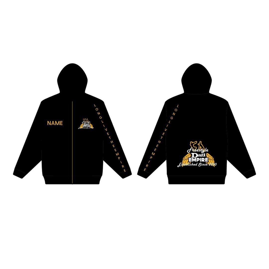 DAZL Empire Freestyle ZIP Personalised Hoodies