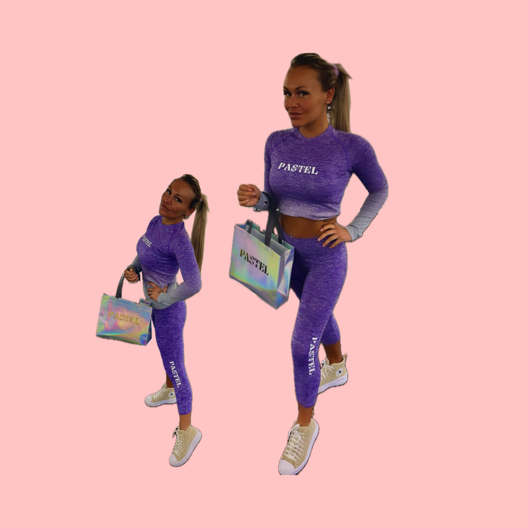 Purple & Grey Ombré Workout Set