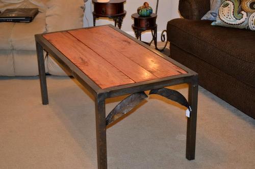 Wrought Iron/Wood Coffee Table