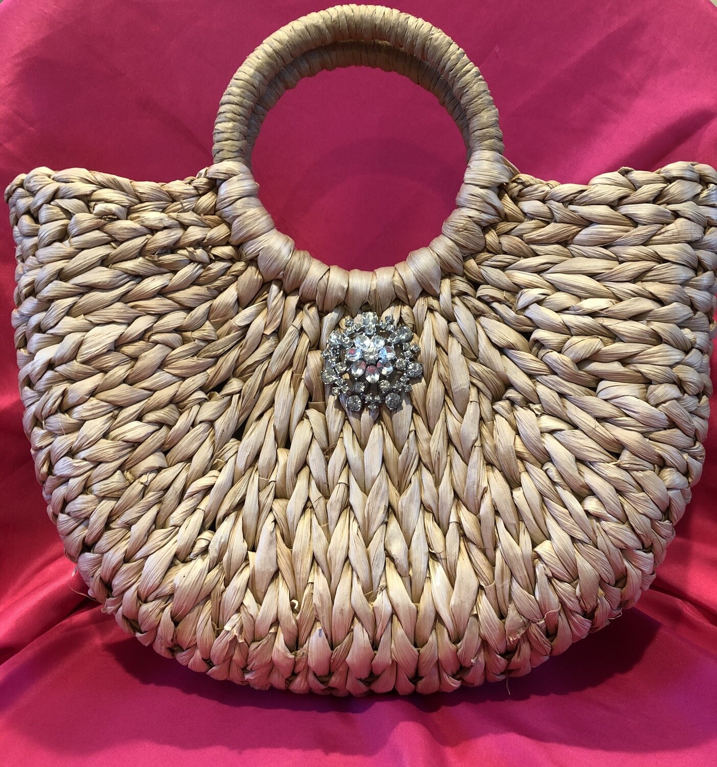 Rhinestone✨ Burst Small Seagrass Tote