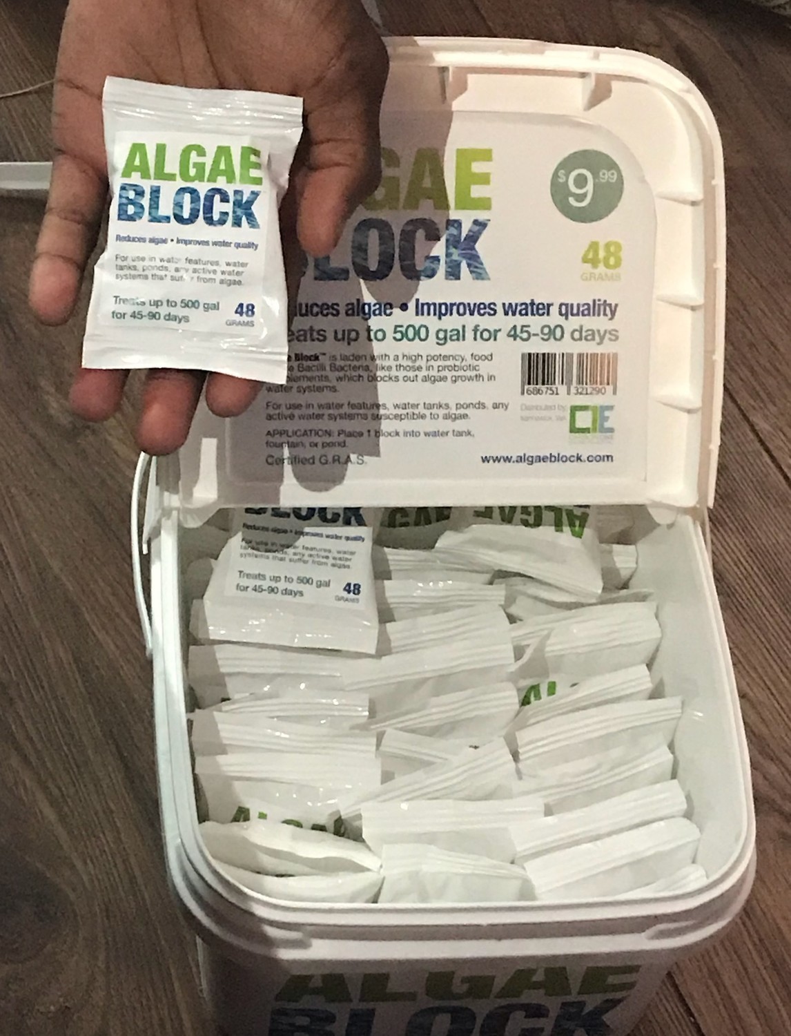 LGAE BLOCK 48 GRAMS
TREATS UP TO 500 GALLONS FOR 45-90 DAYS