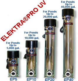 Elektra Pro UV Light EP 40 Ponds up to 40,000 Gallons.