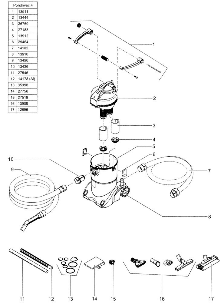 POND O VAC 4 Vacuum Seals Replacement Kit