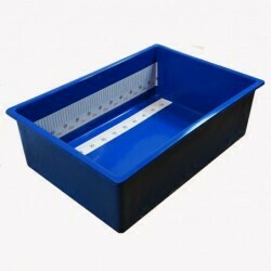Small Koi Measuring Tub, Tall: 9.25
Footprint: 25.5" x 17.5"  Volume: 16 gal
