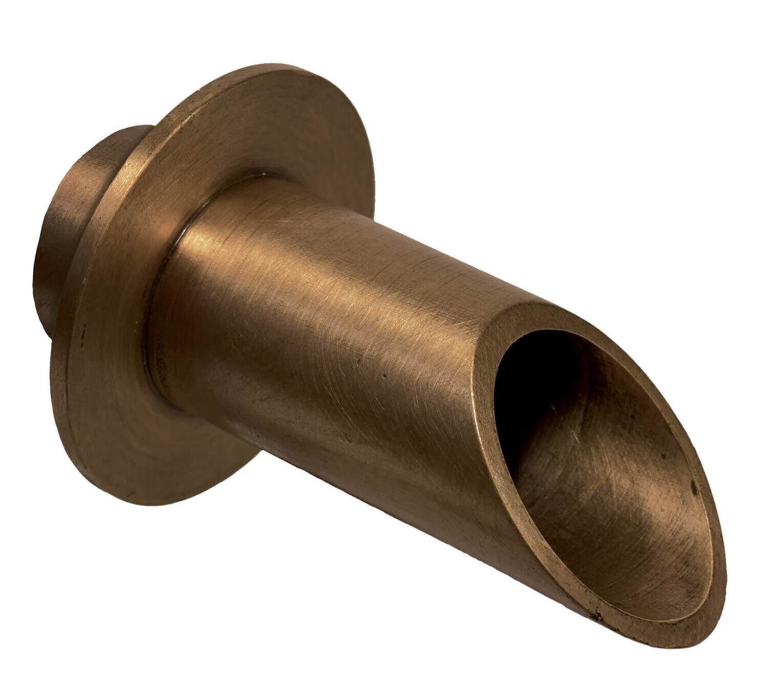 EASY PRO Vianti Falls Brass 2" Round Scupper with round wall plate Antique finish for classic look.