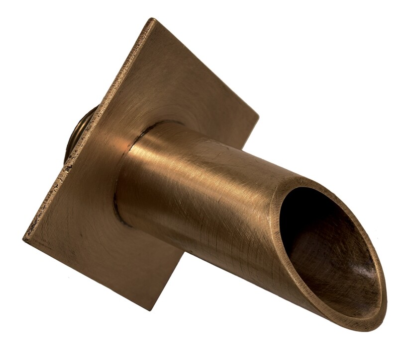 EASY PRO BWS2D Vianti Falls Brass 2&quot; Round Scupper with diamond wall plate