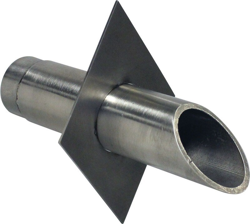 EASY PRO Vianti Falls Stainless 2&quot; Round Scupper with diamond wall plate