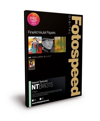 Fotospeed NT Natural Textured Bright White 315 (A3+, 25 sheets) - 7E562