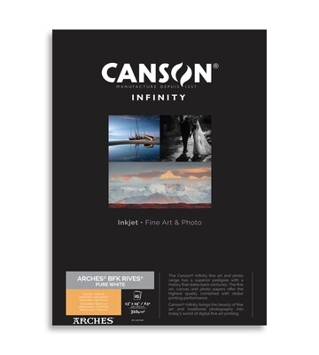 Canson Infinity ARCHES® BKF Rives Pure White (A3+, 25 sheets)