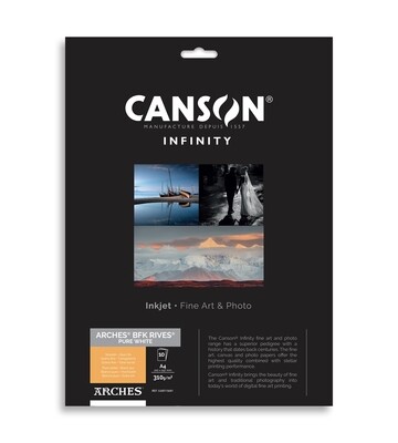 Canson Infinity ARCHES® BKF Rives Pure White (A4, 10 sheets)