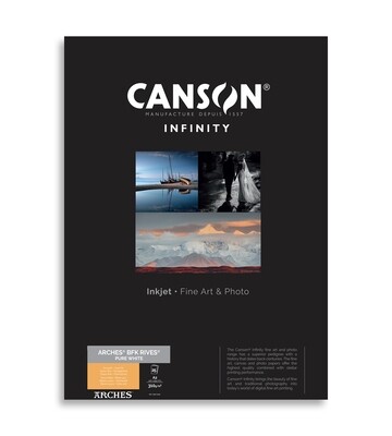 Canson Infinity ARCHES® BKF Rives Pure White (A2, 25 sheets)