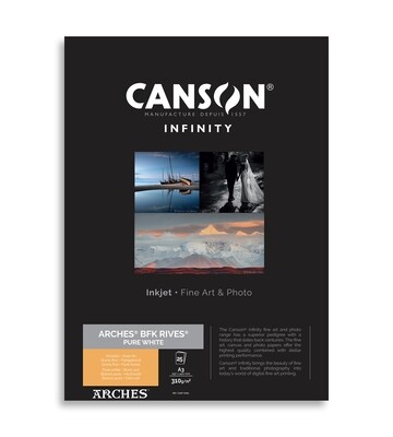 Canson Infinity ARCHES® BKF Rives Pure White (A3, 25 sheets)