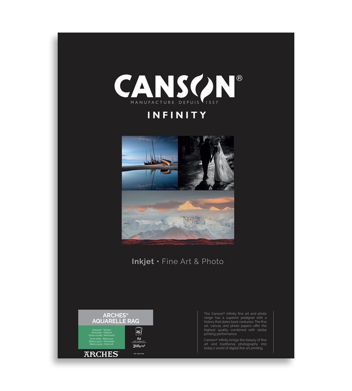 Canson Infinity ARCHES® Aquarelle Rag Pure White (A2, 25 sheets)