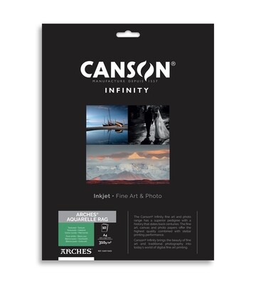 Canson Infinity ARCHES® Aquarelle Rag Pure White (A4, 10 sheets)