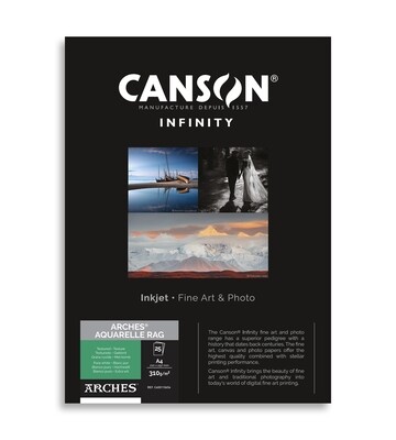 Canson Infinity ARCHES® Aquarelle Rag Pure White (A4, 25 sheets)