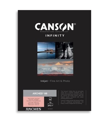 Canson Infinity ARCHES® 88 Pure White (A3, 25 sheets)