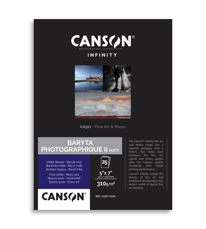 Canson Infinity Baryta Photographique II Matt (5" x 7", 25 sheets)