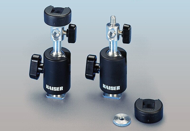 Kaiser Bounce Flash Shoe with ball and socket head and umbrella mount