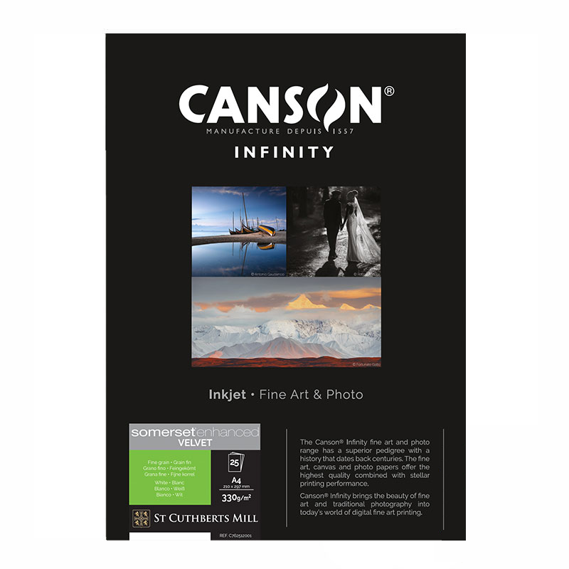 Canson Infinity Somerset Enhanced Velvet 225 (A3 , 25 sheets)
