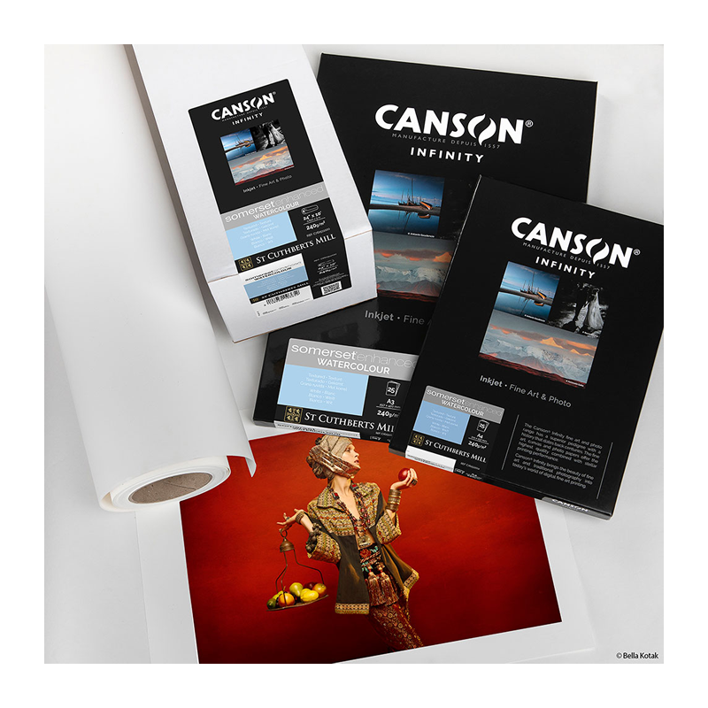 Canson Infinity Somerset Enhanced Watercolour Rag 240 (24", 12m roll)