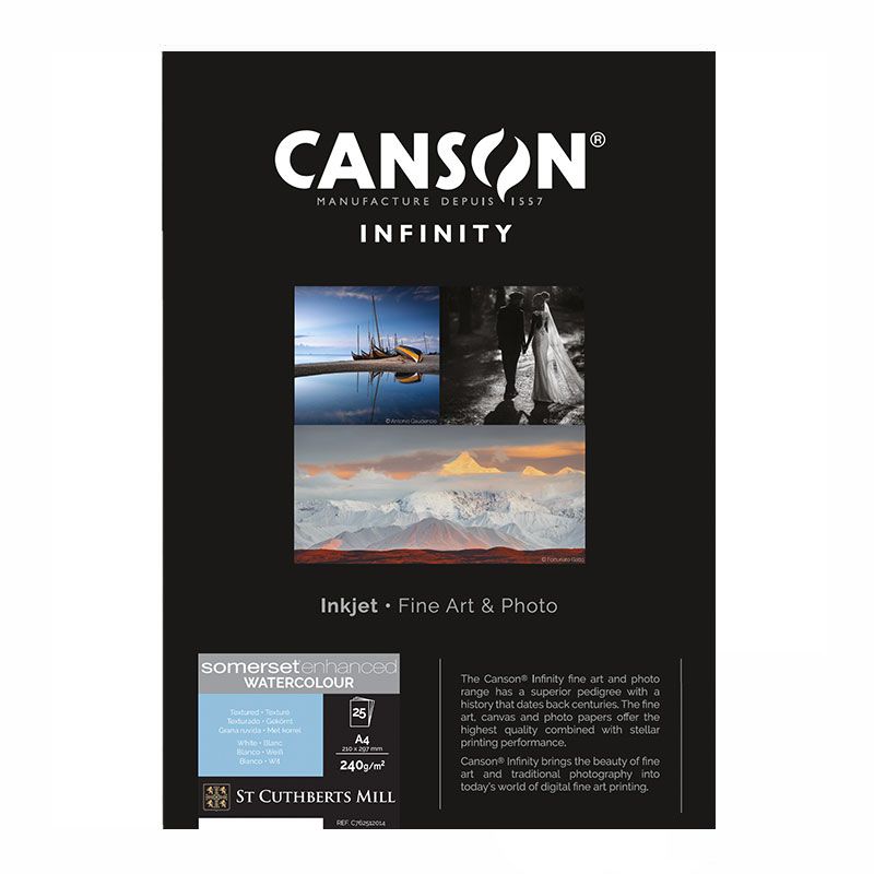 Canson Infinity Somerset Enhanced Watercolour Rag 240 (A4 , 25 sheets) Canson Infinity Somerset Enhanced Watercolour Rag 240 (A4 , 25 sheets)