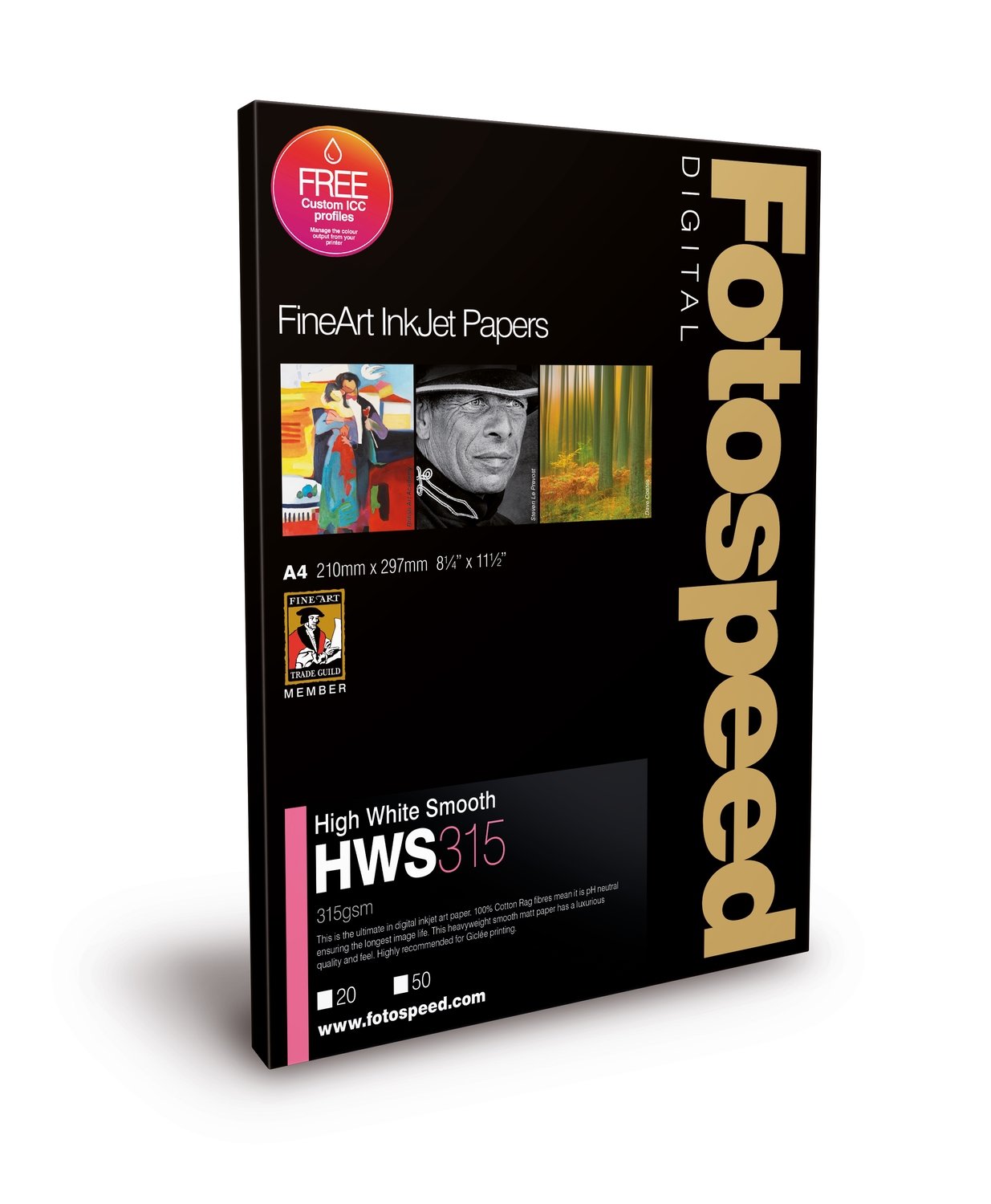 Fotospeed High White Smooth 315 (A2, 25 sheets) - 7E545