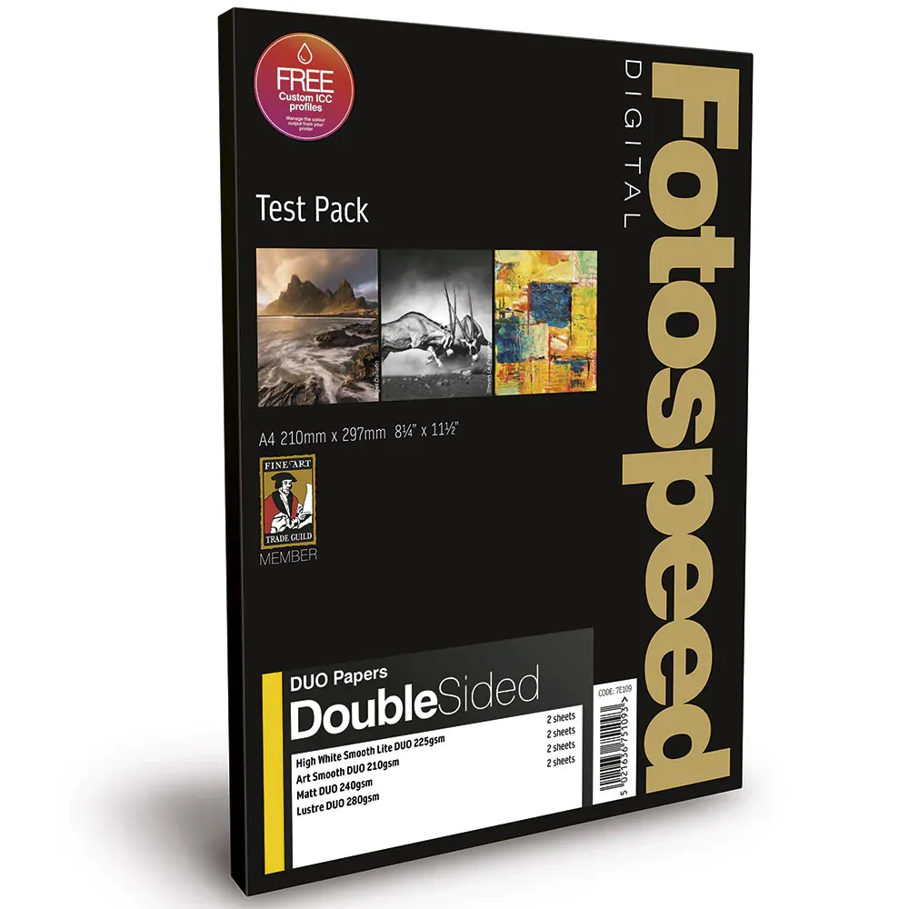 Fotospeed DUO Test Pack (A4, 8 sheets) - 7E109 Fotospeed DUO Test Pack (A4, 8 sheets) - 7E109
