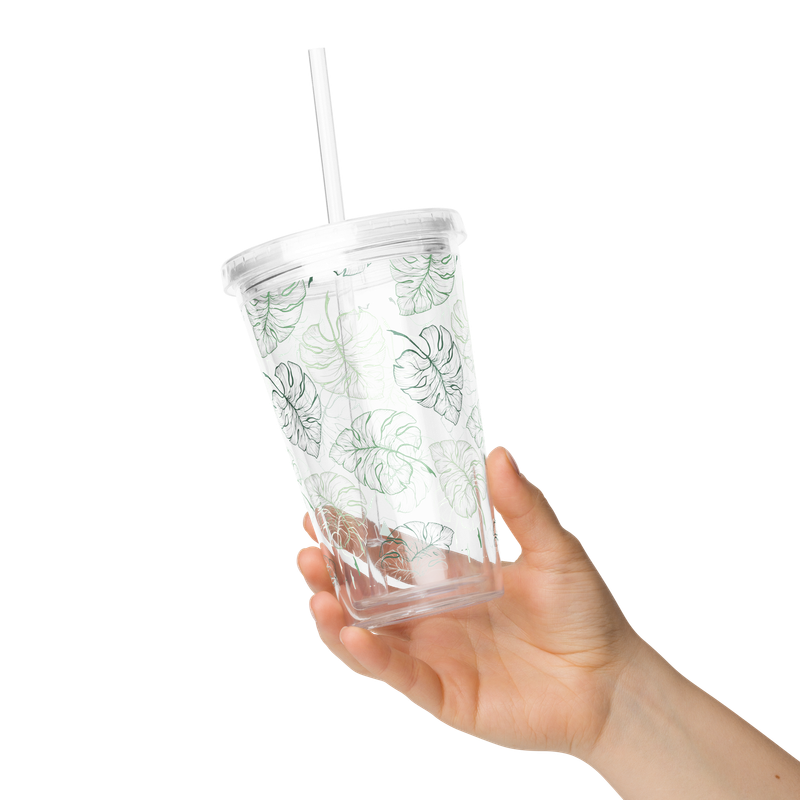 16oz Clear Foundation Tumbler w/Cover &amp; Straw