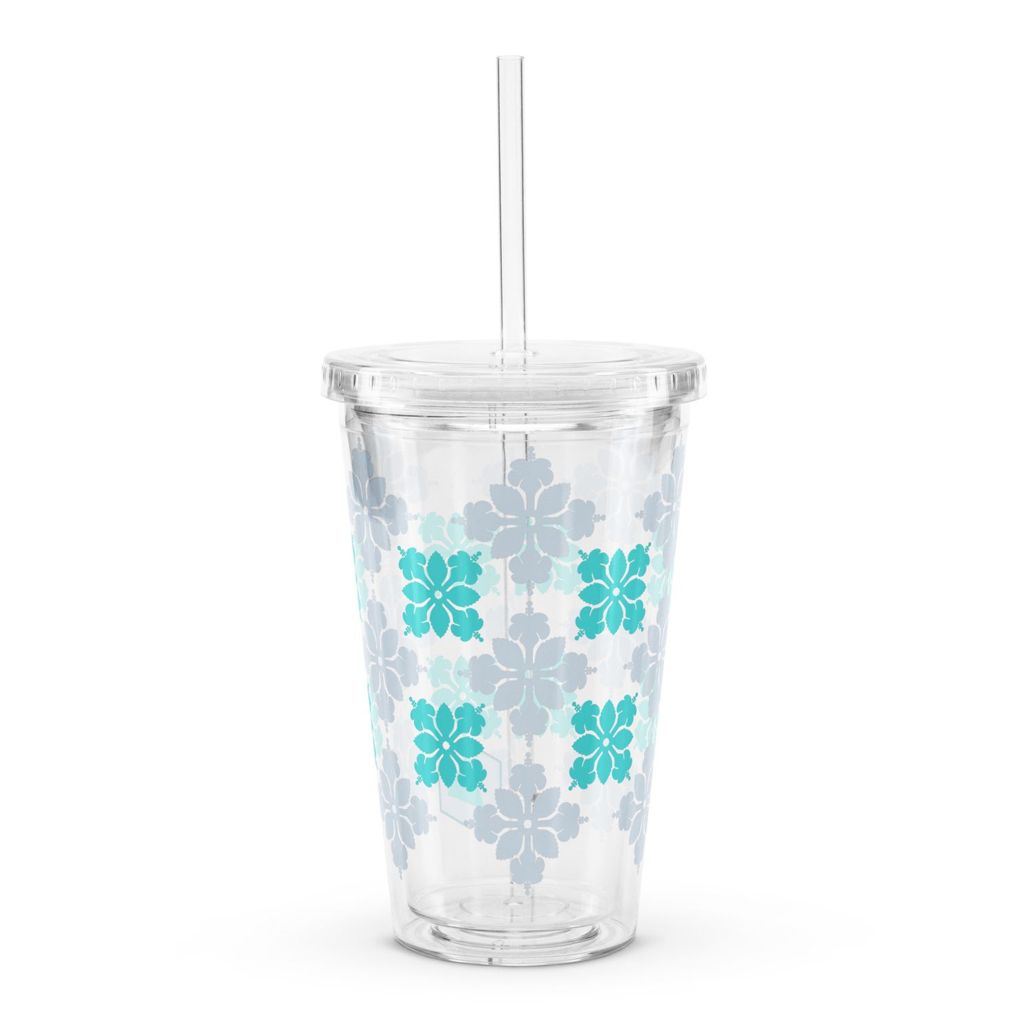 16oz Clear Tranquility Tumbler w/Cover &amp; Straw