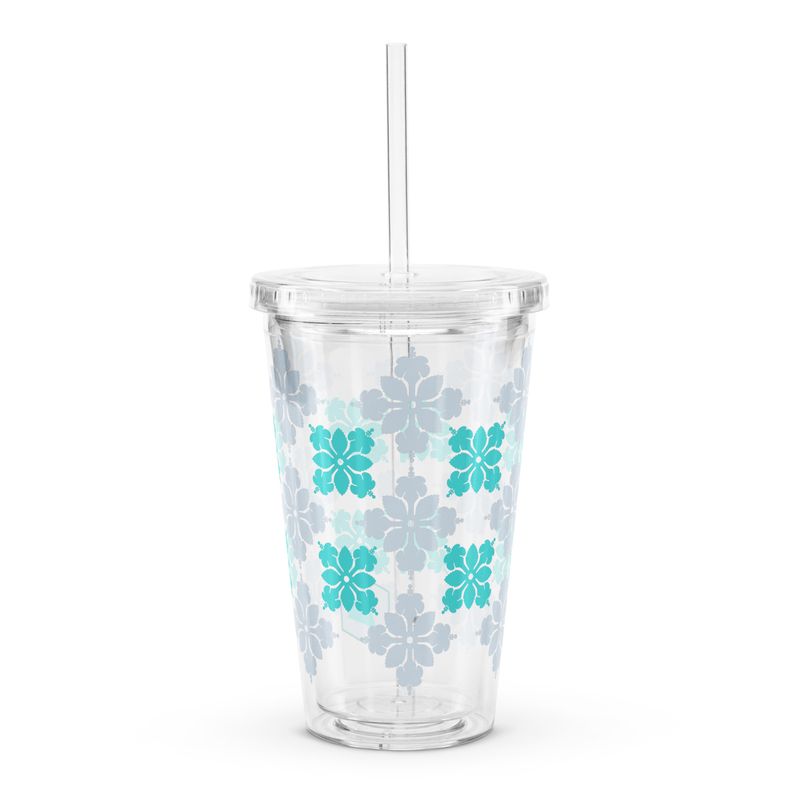 16oz Clear Tranquility Tumbler w/Cover &amp; Straw