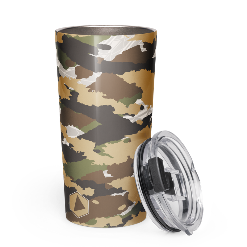 20oz Tapered Stainless Steel Defender Tumbler w/Cover
