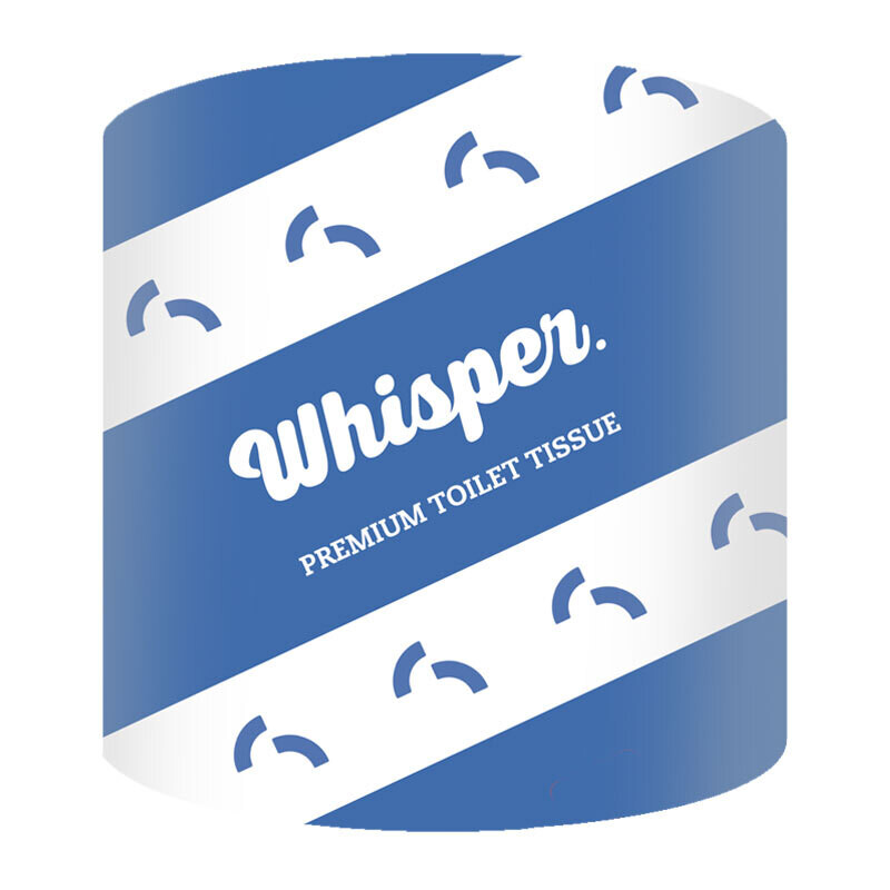 Whisper Premium 600 sheet Toilet Tissue 2ply Wrapped [Pack 48]