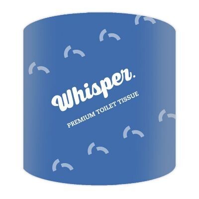 Whisper Premium 400 sheet Toilet Tissue 2ply Wrapped [Pack 48]