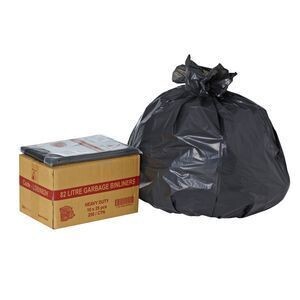 82Ltr Black Heavy Duty Garbage Bags