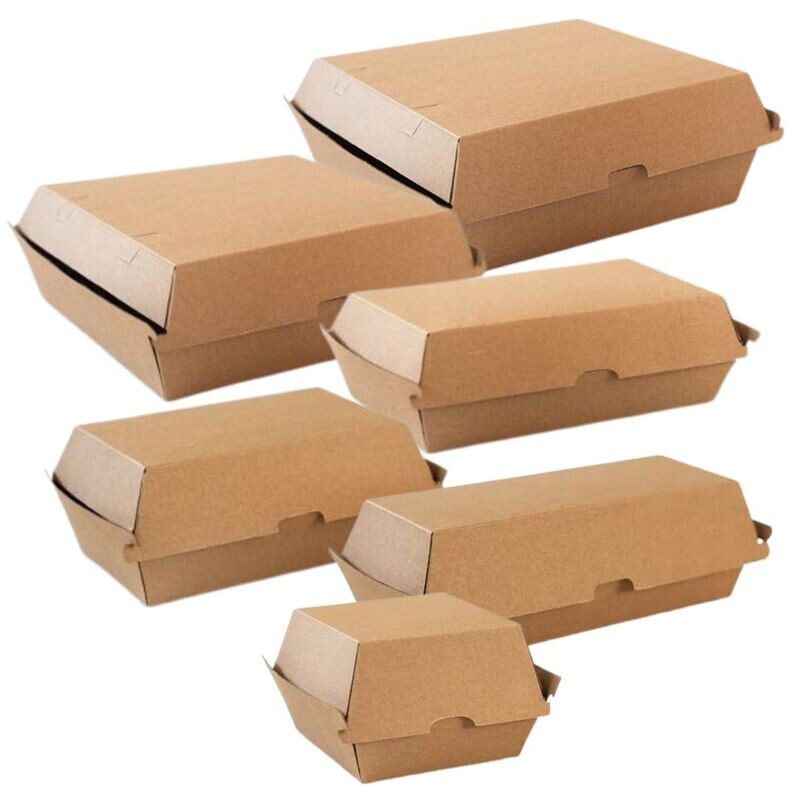 Kraft Corrugated Clamshells