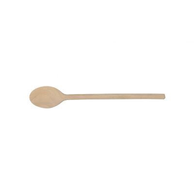 CHEF INOX WOOD SPOON THICK HANDLE 450MM BEECHWOOD