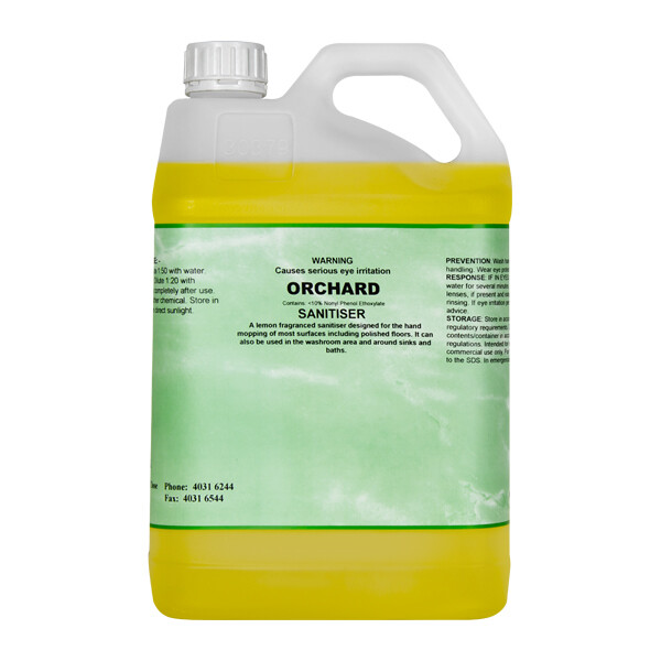 5L Orchard - General Purpose Sanitiser 5L Orchard - General Purpose Sanitiser