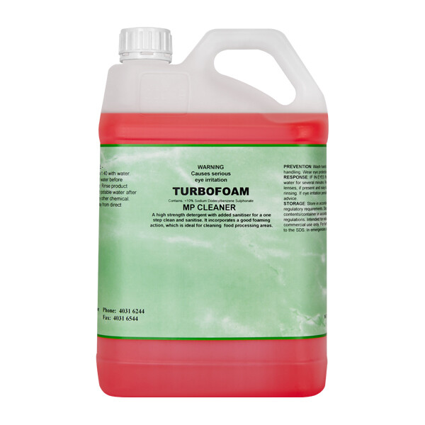 5L Turbofoam - Powerful Foam Cleaner & Sanitiser 5L Turbofoam - Powerful Foam Cleaner & Sanitiser