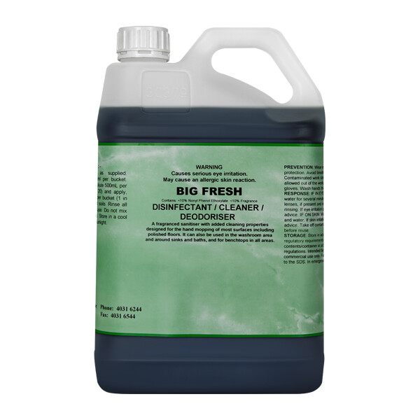 5L Big Fresh - Disinfectant, Deoderiser & Cleaner 5L Big Fresh - Disinfectant, Deoderiser & Cleaner