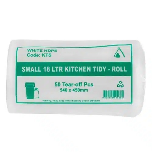 18Ltr White Kitchen Tidy Bin Liners