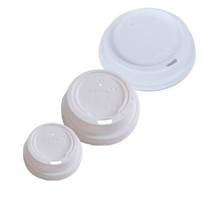 WHITE PLASTIC COFFEE CUP LIDS