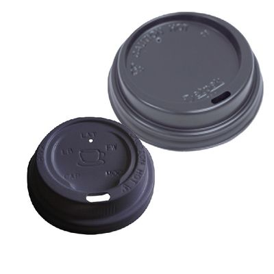 BLACK PLASTIC COFFEE CUP LIDS