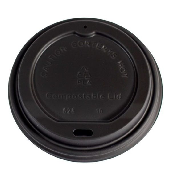 BLACK CPLA COFFEE CUP LIDS